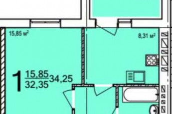 Продам 1-кімнатну квартиру в новобудові, Салтовка, Код: 256338/23