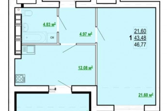 Продам 1-кімнатну квартиру в новобудові, Алексеевка, Код: 541419/4