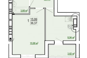 Продам 1-кімнатну квартиру в новобудові, Журавлевка, Код: 666160/17