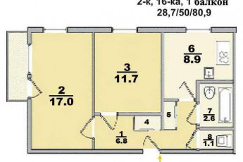 Сдам 2-х кімнатну квартиру, Алексеевка, Победа метро, Код: 692571/3