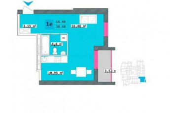 Продам 1-кімнатну квартиру в новобудові, Холодная Гора, Холодная Гора метро, Код: 693061/10