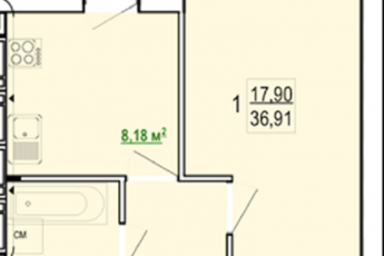 Продам 1-кімнатну квартиру в новобудові, Журавлевка, Код: 716240/17