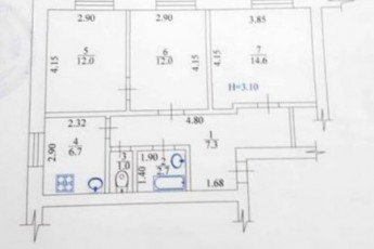 Продам 3-х кімнатну квартиру, Гагарина проспект, Код: 723114/25