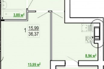 Продам 1-кімнатну квартиру в новобудові, Журавлевка, Код: 749045/23