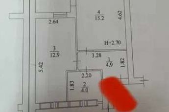 Продам 1-кімнатну квартиру в новобудові, Журавлевка, Код: 757159/2