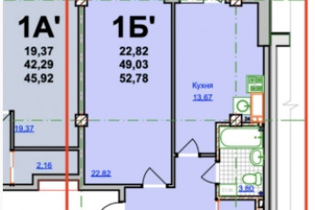Продам 1-кімнатну квартиру в новобудові, Гагарина проспект, Метростроителей метро, Код: 771936/2