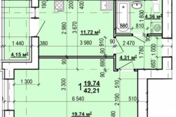 Продам 1-кімнатну квартиру в новобудові, ХТЗ, Код: 800614/21