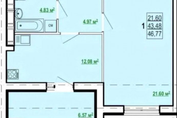 Продам 1-кімнатну квартиру в новобудові, Центральный рынок, Центральный Рынок метро, Код: 800653/1