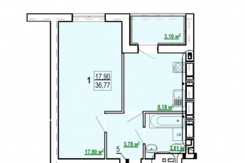 Продам 1-кімнатну квартиру в новобудові, Журавлевка, Код: 801751/1