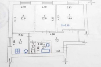 Продам 3-х кімнатну квартиру, Гагарина проспект, Код: 811354/8