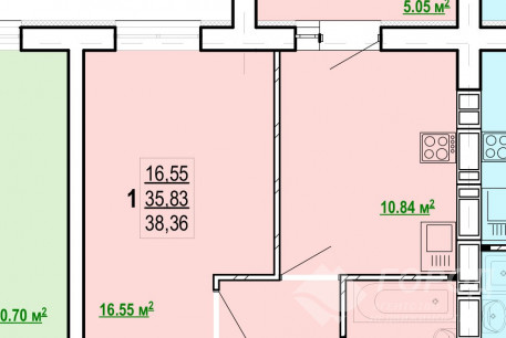 Продам 1-кімнатну квартиру в новобудові, Алексеевка, Код: 225299/58