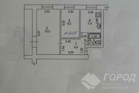 Продам 2-х кімнатну квартиру, Одесская, Код: 257306/122