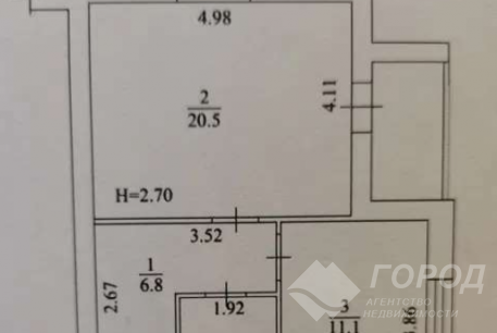 Продам 1-кімнатну квартиру в новобудові, Журавлевка, Код: 481669/2