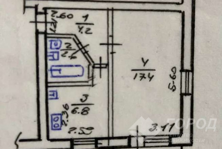 Продам 1-кімнатну квартиру, ХТЗ, Код: 637011/3
