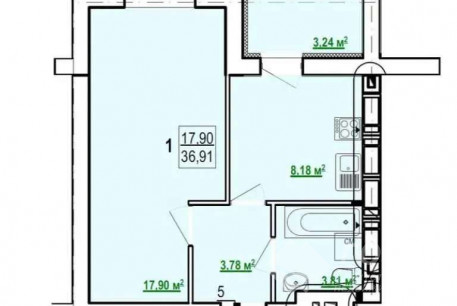 Продам 1-кімнатну квартиру в новобудові, Журавлевка, ЖК Гидропарк, Код: 651089/6