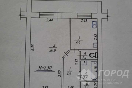 Продам 1-кімнатну квартиру, Гагарина проспект, Спортивная метро, Код: 656903/2