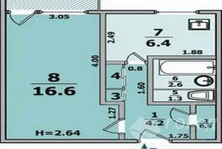 Сдам 1-кімнатну квартиру, Салтовка, 8 хлебзавод, Код: 662308/2