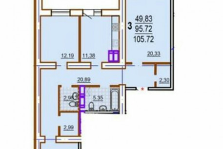 Продам 3-х кімнатну квартиру в новобудові, Павлово поле, 23 Августа метро, Код: 670154/3