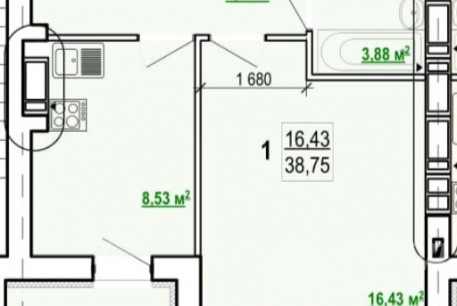 Продам 1-кімнатну квартиру в новобудові, Журавлевка, Код: 674152/18