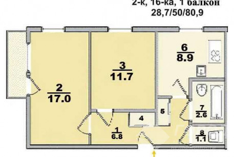 Сдам 2-х кімнатну квартиру, Алексеевка, Победа метро, Код: 692571/3