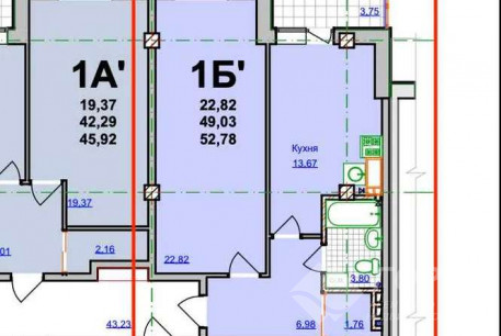 Продам 1-кімнатну квартиру в новобудові, Гагарина проспект, Метростроителей метро, Код: 694625/7