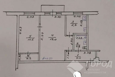 Продам 2-х кімнатну квартиру, Новые дома, Коммунальный рынок, Код: 706732/1