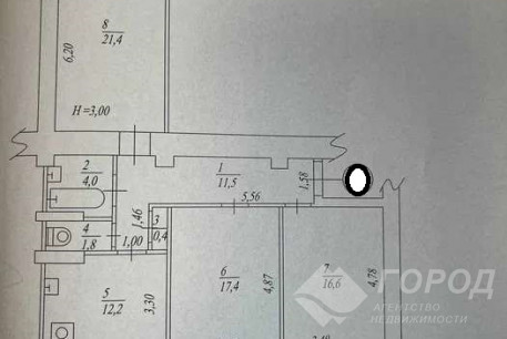 Продам 3-х кімнатну квартиру, Центр, Код: 712388/2