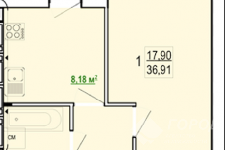 Продам 1-кімнатну квартиру в новобудові, Журавлевка, Код: 716240/17