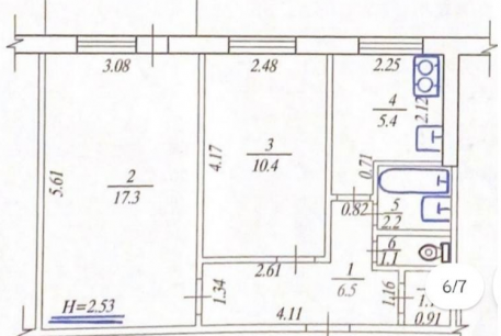 Продам 2-х кімнатну квартиру, Новые дома, Дворец спорта, Код: 725926/5