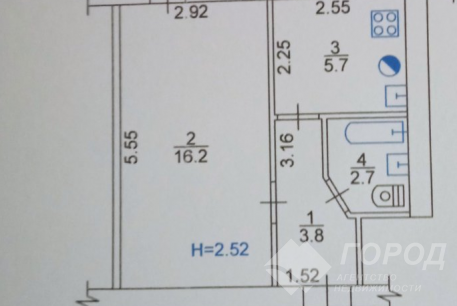 Продам 1-кімнатну квартиру, Аэропорт, Код: 740797/4