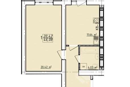 Продам 1-кімнатну квартиру в новобудові, Гагарина проспект, Код: 749045/15