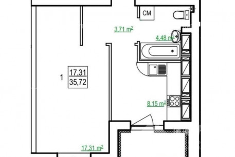 Продам 1-кімнатну квартиру в новобудові, Холодная Гора, Код: 750270/8