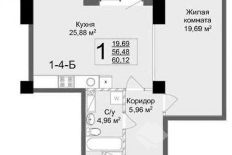 Продам 1-кімнатну квартиру в новобудові, Центр, Код: 752364/10