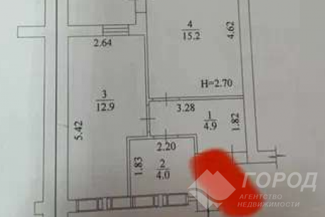 Продам 1-кімнатну квартиру в новобудові, Журавлевка, Код: 757159/2