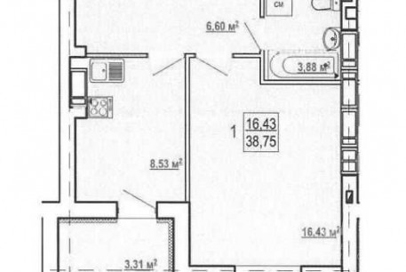 Продам 1-кімнатну квартиру в новобудові, Журавлевка, Журавлевский гидропарк, Код: 780954/2