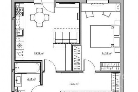 Продам 1-кімнатну квартиру в новобудові, Гагарина проспект, Проспект Гагарина метро, Код: 782301/2