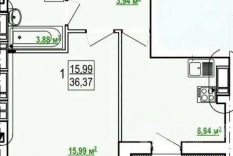 Продам 1-кімнатну квартиру в новобудові, Журавлевка, Журавлевский гидропарк, Код: 786530/2