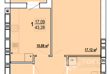 Продам 1-кімнатну квартиру в новобудові, Журавлевка, Код: 787659/9