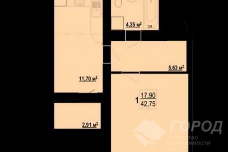 Продам 1-кімнатну квартиру в новобудові, Журавлевка, Код: 789665/1