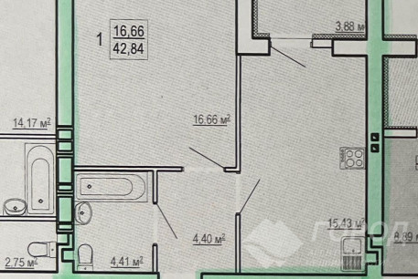 Продам 1-кімнатну квартиру в новобудові, Центр, Код: 796485/1