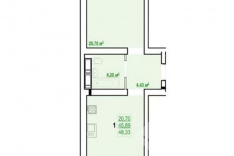 Продам 1-кімнатну квартиру в новобудові, Холодная Гора, Код: 798749/1