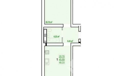 Продам 1-кімнатну квартиру в новобудові, Холодная Гора, Холодная Гора метро, Код: 799669/1