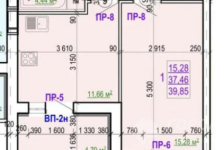 Продам 1-кімнатну квартиру в новобудові, Салтовка, Код: 800115/1