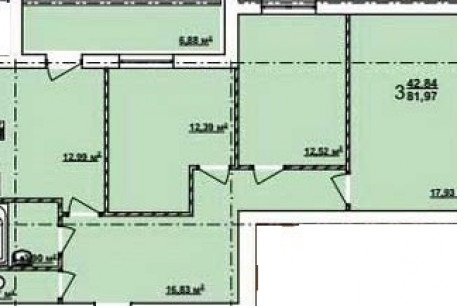 Продам 3-х кімнатну квартиру в новобудові, Гагарина проспект, Код: 800614/2