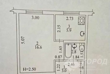 Продам 1-кімнатну квартиру, Одесская, Код: 800734/3