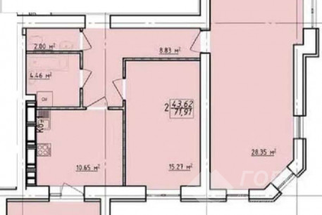 Продам 2-х кімнатну квартиру, Гагарина проспект, Проспект Гагарина метро, Код: 800934/1
