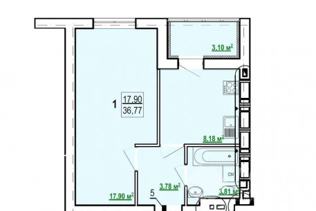 Продам 1-кімнатну квартиру в новобудові, Журавлевка, Код: 801751/1