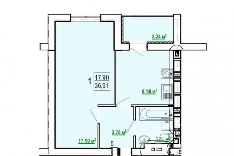 Продам 1-кімнатну квартиру в новобудові, Журавлевка, ЖК Гидропарк, Код: 803534/2