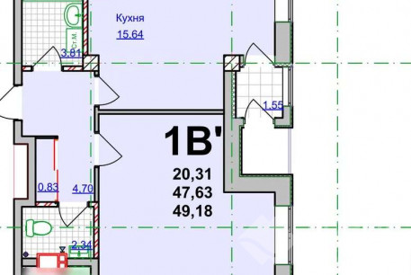 Продам 1-кімнатну квартиру в новобудові, Гагарина проспект, Метростроителей метро, Код: 804386/1