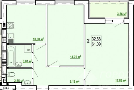 Продам 2-х кімнатну квартиру в новобудові, Журавлевка, ЖК Гидропарк, Код: 804637/1